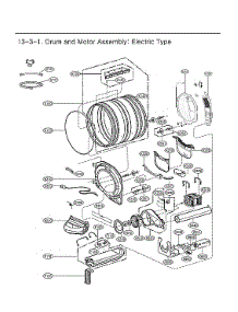 Drum / Motor Assy : Electric Type parts for Lg Dryer DLE3600W/00 from AppliancePartsPros.com