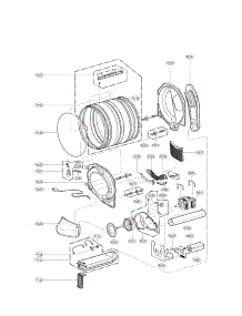 Drum And Motor Assembly Parts parts for Lg Dryer DLE3733S from AppliancePartsPros.com