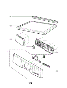 Control Panel And Plate Assembly Parts parts for Lg Dryer DLE3733U from AppliancePartsPros.com