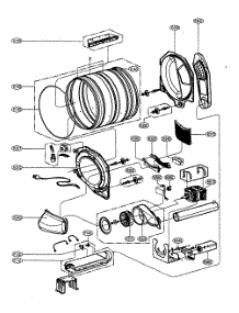 Drum / Motor Assy parts for Lg Dryer DLE5932W from AppliancePartsPros.com