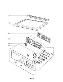 Control Panel And Plate Assembly Parts parts for Lg Dryer DLE5955G from AppliancePartsPros.com