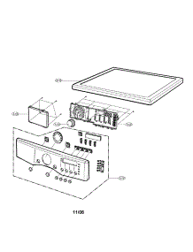 Control Panel & Plate Assembly parts for Lg Dryer DLE5977B from AppliancePartsPros.com