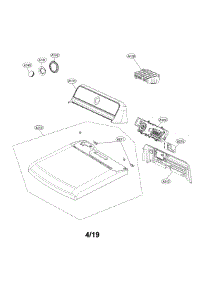 Control Panel And Plate Assembly parts for Lg Dryer DLE7100W/00 from AppliancePartsPros.com