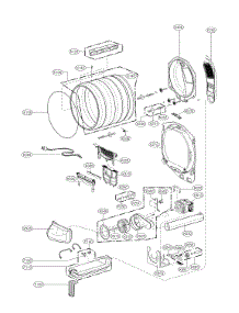Drum And Motor Assembly parts for Lg Dryer DLE7100W/00 from AppliancePartsPros.com