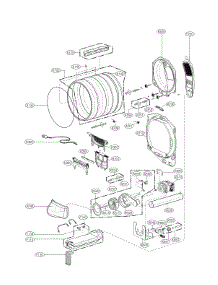 Drum And Motor Assembly parts for Lg Dryer DLE7300VE/00 from AppliancePartsPros.com