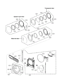 Cabinet And Door Parts parts for Lg Dryer DLEC888W/00 from AppliancePartsPros.com