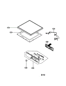 Control Panel / Top Plate parts for Lg Dryer DLEV833W from AppliancePartsPros.com