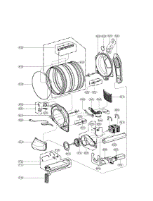 Drum & Motor Assembly: Electric Type parts for Lg Dryer DLEX0001TM from AppliancePartsPros.com