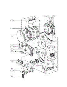 Drum And Motor Assembly parts for Lg Dryer DLEX2801L from AppliancePartsPros.com