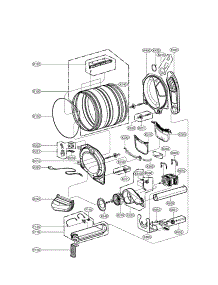 Drum & Motor parts for Lg Dryer DLEX3001W from AppliancePartsPros.com