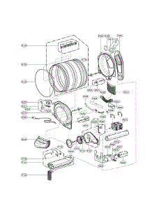 Drum And Motor Parts parts for Lg Dryer DLEX3570W/00 from AppliancePartsPros.com