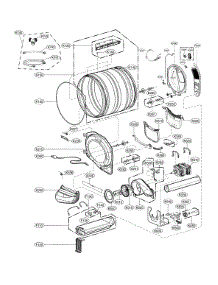 Drum And Motor Assembly parts for Lg Dryer DLEX3700V/00 from AppliancePartsPros.com