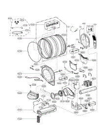 Drum And Motor Assembly parts for Lg Dryer DLEX3700W/00 from AppliancePartsPros.com