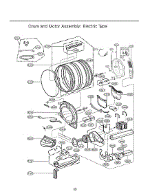 Drum / Motor Assy: Electric Type parts for Lg Dryer DLEX3900B from AppliancePartsPros.com
