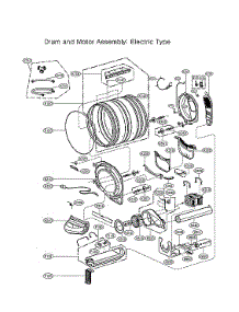 Drum / Motor Assy: Electric Type parts for Lg Dryer DLEX4000B/00 from AppliancePartsPros.com