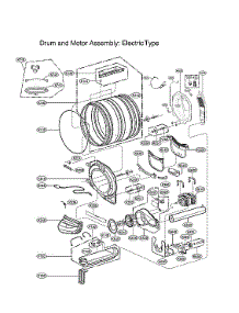Drum & Motor Assy: Electric parts for Lg Dryer DLEX4500B/00 from AppliancePartsPros.com