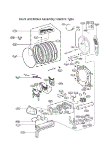 Drum & Motor Assy: Electric Type parts for Lg Dryer DLEX8900B/00 from AppliancePartsPros.com