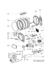 Drum & Motor parts for Lg Dryer DLG0452G from AppliancePartsPros.com