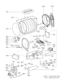 Drum And Motor Assy - Gastype parts for Lg Dryer DLG1002W/00 from AppliancePartsPros.com