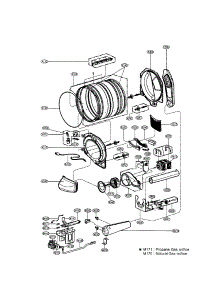 Drum / Motor: Gas Type parts for Lg Dryer DLG2532W from AppliancePartsPros.com