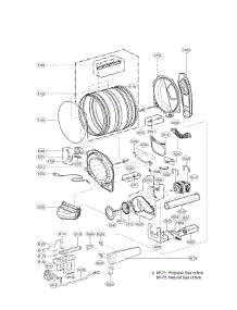 Drum Parts parts for Lg Dryer DLG3171W/00 from AppliancePartsPros.com