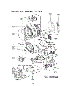 Drum / Motor Assy: Gas Type parts for Lg Dryer DLG3401W/00 from AppliancePartsPros.com