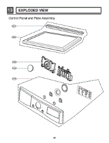 Control Panel / Plate Assy parts for Lg Dryer DLG3501W/00 from AppliancePartsPros.com