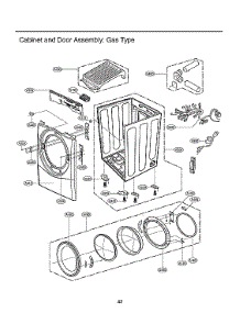 Cabinet / Door Assy: Gas Type parts for Lg Dryer DLG3501W/00 from AppliancePartsPros.com