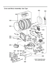 Drum / Motor Assy: Gas Type parts for Lg Dryer DLG3501W/00 from AppliancePartsPros.com