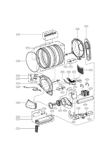 Drum And Motor Assembly parts for Lg Dryer DLG3788W from AppliancePartsPros.com