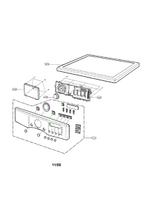 Control Panel & Plate Assembly parts for Lg Dryer DLG5988B from AppliancePartsPros.com