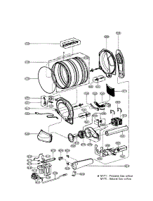 Drum / Motor: Gas Type parts for Lg Dryer DLG6952W from AppliancePartsPros.com