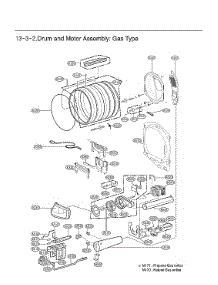 Drum & Motor Assy : Gas parts for Lg Dryer DLG7001W/00 from AppliancePartsPros.com