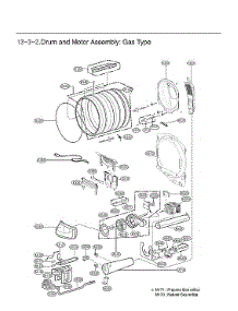 Drum & Motor Assy: Gas Type parts for Lg Dryer DLG7061VE from AppliancePartsPros.com