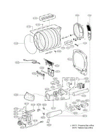 Drum And Motor Assembly parts for Lg Dryer DLG7101W/00 from AppliancePartsPros.com