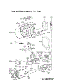 Drum / Motor Assy: Gas Type parts for Lg Dryer DLG7151W/00 from AppliancePartsPros.com