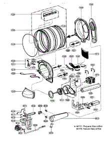 Drum / Motor Assy parts for Lg Dryer DLG7188RM from AppliancePartsPros.com