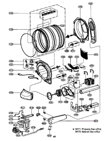 Drum / Motor Assy parts for Lg Dryer DLG7188WM from AppliancePartsPros.com