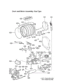 Drum & Motor Assy : Gas Type parts for Lg Dryer DLG7401WE/00 from AppliancePartsPros.com