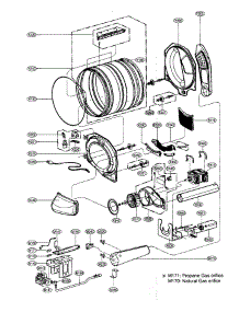 Drum / Motor Assy parts for Lg Dryer DLG8388WM from AppliancePartsPros.com