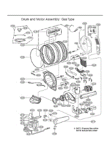 Drum / Motor Assy: Gas Type parts for Lg Dryer DLGX3901B/00 from AppliancePartsPros.com