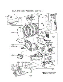 Drum & Motor Assy: Gas Type parts for Lg Dryer DLGX4001W/00 from AppliancePartsPros.com