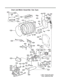 Drum / Motor Assy: Gas Type parts for Lg Dryer DLGX7801VE/00 from AppliancePartsPros.com