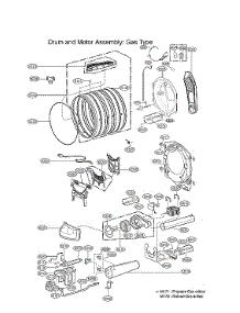 Drum & Motor Assy: Gas Type parts for Lg Dryer DLGX8901B/00 from AppliancePartsPros.com