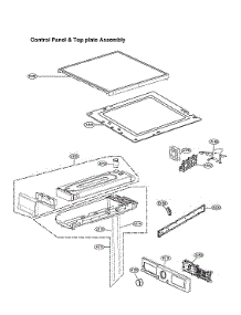 Control Panel & Top Plate Assy parts for Lg Dryer DLHC1455V/00 from AppliancePartsPros.com