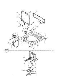Cabinet Top / Door / Door Switch parts for Amana Washer DLW330RA-PDLW330RA from AppliancePartsPros.com