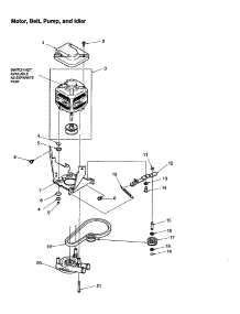 Motor, Belt, Pump And Idler parts for Amana Washer DLW330RAW-PDLW330RAW from AppliancePartsPros.com