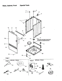Base, Cabinet, Front / Special Tools parts for Amana Washer DLW330RAW-PDLW330RAW from AppliancePartsPros.com