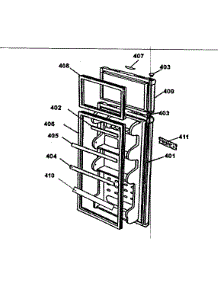 Door Assy parts for Danby Refrigerator DPR2260W from AppliancePartsPros.com