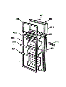 Door parts for Danby Refrigerator DPR2262W from AppliancePartsPros.com